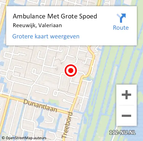 Locatie op kaart van de 112 melding: Ambulance Met Grote Spoed Naar Reeuwijk, Valeriaan op 9 december 2015 19:55