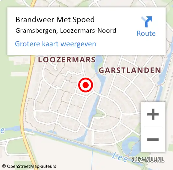 Locatie op kaart van de 112 melding: Brandweer Met Spoed Naar Gramsbergen, Loozermars-Noord op 9 december 2015 21:02