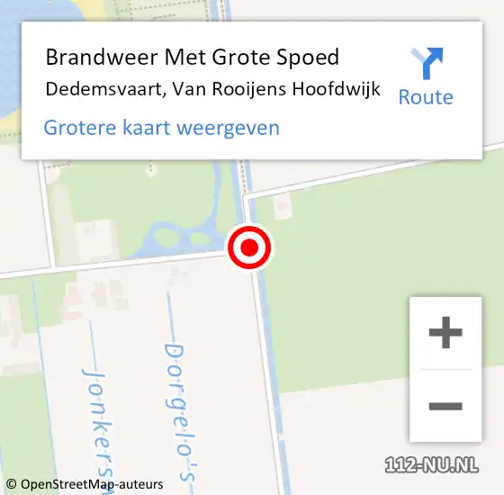 Locatie op kaart van de 112 melding: Brandweer Met Grote Spoed Naar Dedemsvaart, Van Rooijens Hoofdwijk op 29 november 2013 15:04