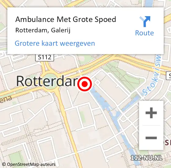 Locatie op kaart van de 112 melding: Ambulance Met Grote Spoed Naar Rotterdam, Galerij op 29 november 2013 17:34