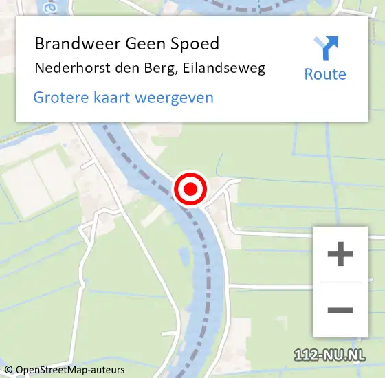 Locatie op kaart van de 112 melding: Brandweer Geen Spoed Naar Nederhorst den Berg, Eilandseweg op 12 december 2015 11:22