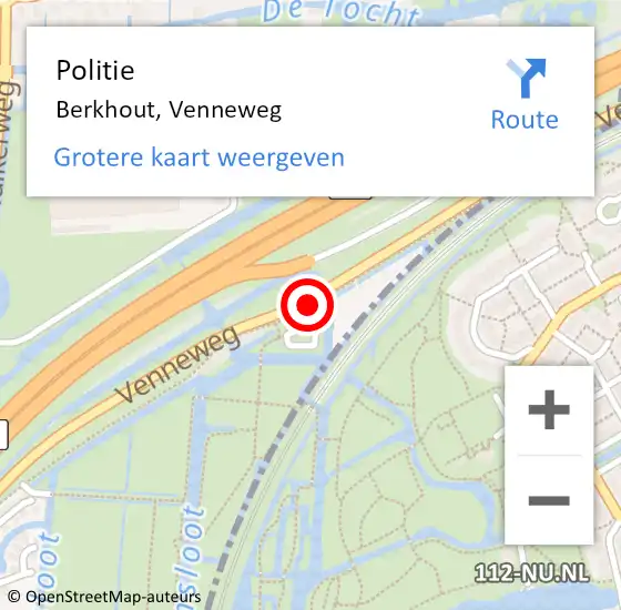 Locatie op kaart van de 112 melding: Politie Berkhout, Venneweg op 13 december 2015 16:48