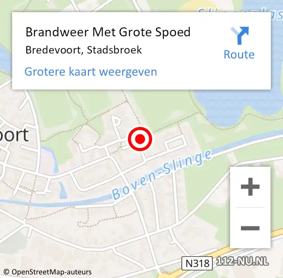 Locatie op kaart van de 112 melding: Brandweer Met Grote Spoed Naar Bredevoort, Stadsbroek op 15 december 2015 15:58