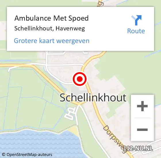 Locatie op kaart van de 112 melding: Ambulance Met Spoed Naar Schellinkhout, Havenweg op 16 december 2015 05:54