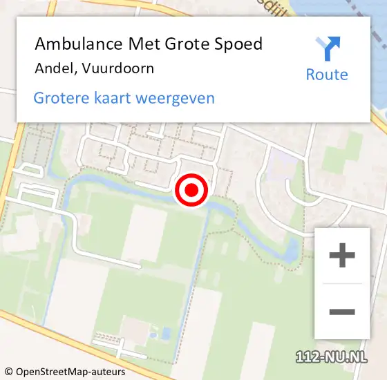 Locatie op kaart van de 112 melding: Ambulance Met Grote Spoed Naar Andel, Vuurdoorn op 16 december 2015 14:08