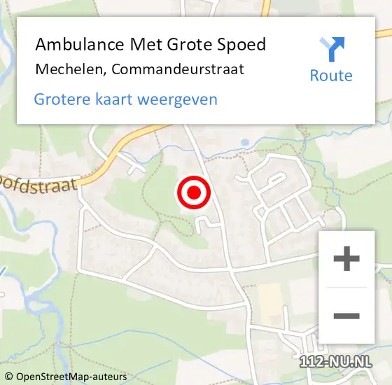 Locatie op kaart van de 112 melding: Ambulance Met Grote Spoed Naar Mechelen, Commandeurstraat op 30 november 2013 10:33