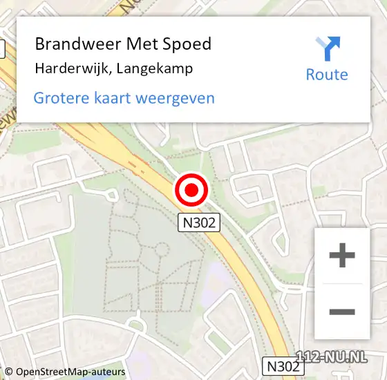 Locatie op kaart van de 112 melding: Brandweer Met Spoed Naar Harderwijk, Langekamp op 17 december 2015 06:25