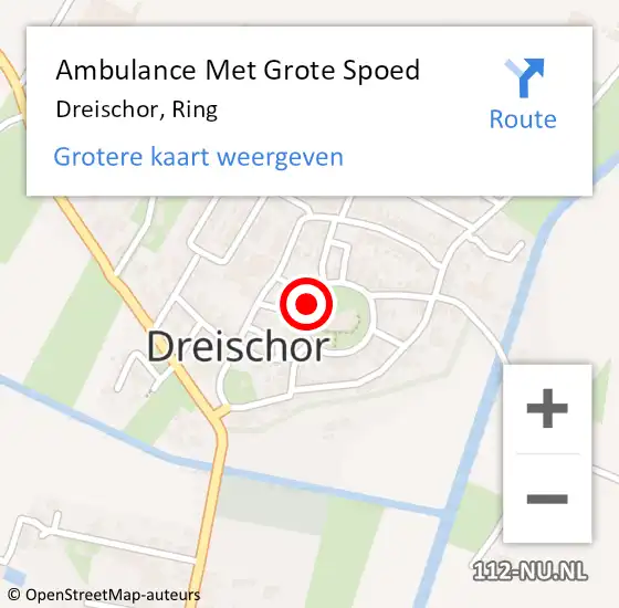 Locatie op kaart van de 112 melding: Ambulance Met Grote Spoed Naar Dreischor, Ring op 17 december 2015 21:02