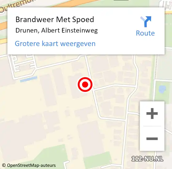 Locatie op kaart van de 112 melding: Brandweer Met Spoed Naar Drunen, Albert Einsteinweg op 18 december 2015 09:04