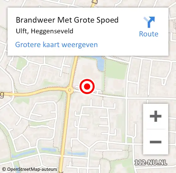 Locatie op kaart van de 112 melding: Brandweer Met Grote Spoed Naar Ulft, Heggenseveld op 18 december 2015 16:26