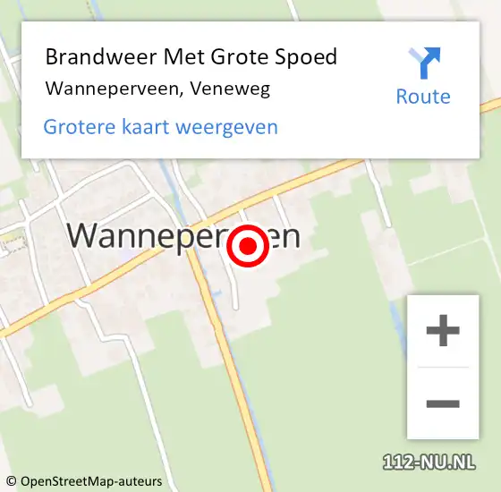 Locatie op kaart van de 112 melding: Brandweer Met Grote Spoed Naar Wanneperveen, Veneweg op 30 november 2013 17:32