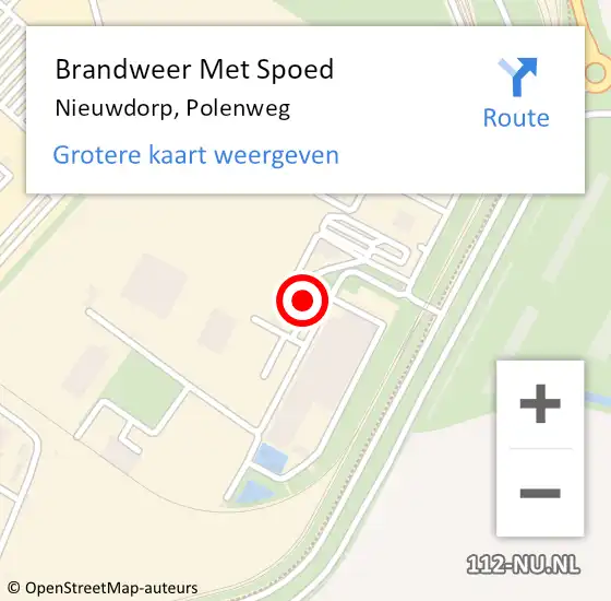 Locatie op kaart van de 112 melding: Brandweer Met Spoed Naar Nieuwdorp, Polenweg op 20 december 2015 23:51