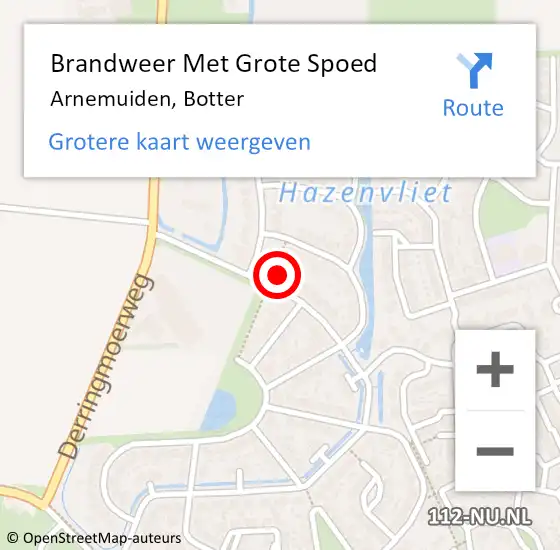 Locatie op kaart van de 112 melding: Brandweer Met Grote Spoed Naar Arnemuiden, Botter op 22 december 2015 07:32