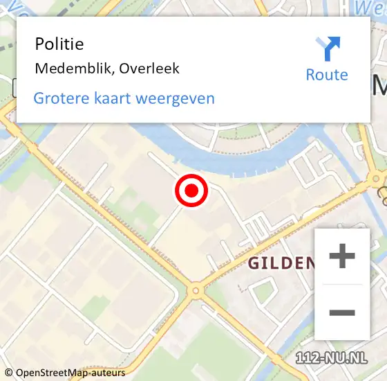 Locatie op kaart van de 112 melding: Politie Medemblik, Overleek op 22 december 2015 17:12