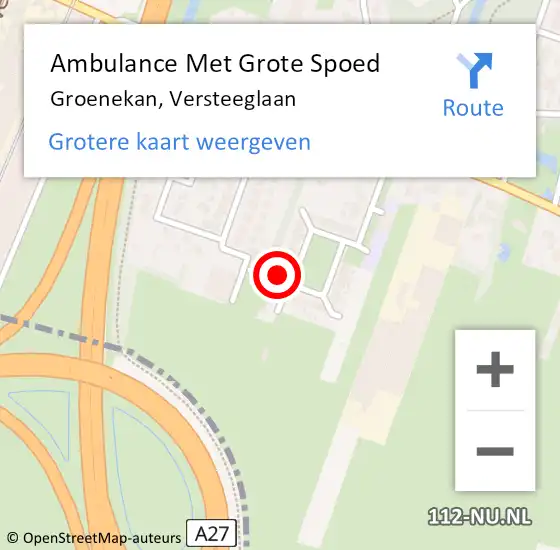 Locatie op kaart van de 112 melding: Ambulance Met Grote Spoed Naar Groenekan, Versteeglaan op 23 december 2015 00:25