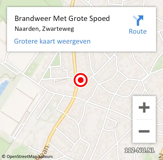 Locatie op kaart van de 112 melding: Brandweer Met Grote Spoed Naar Naarden, Zwarteweg op 23 december 2015 13:55