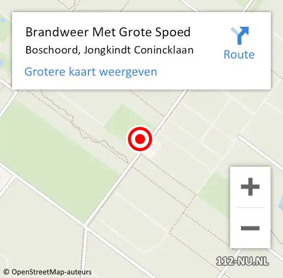 Locatie op kaart van de 112 melding: Brandweer Met Grote Spoed Naar Boschoord, Jongkindt Conincklaan op 23 december 2015 19:56