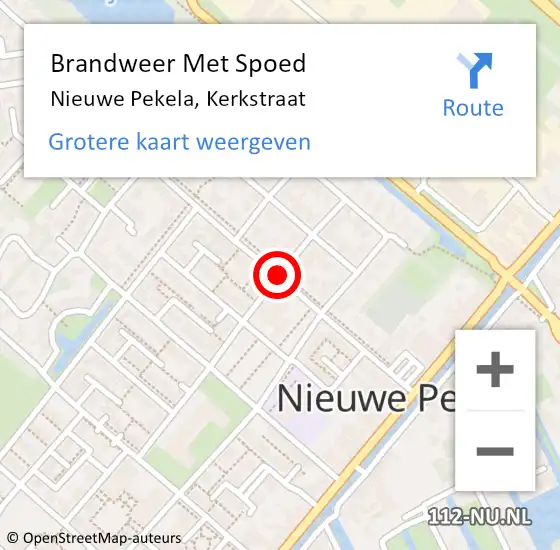 Locatie op kaart van de 112 melding: Brandweer Met Spoed Naar Nieuwe Pekela, Kerkstraat op 23 december 2015 21:06