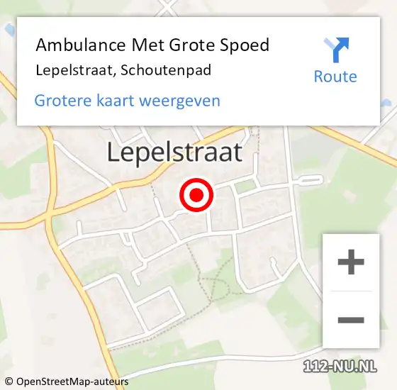 Locatie op kaart van de 112 melding: Ambulance Met Grote Spoed Naar Lepelstraat, Schoutenpad op 1 december 2013 08:44