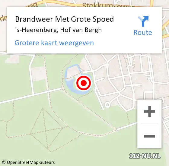 Locatie op kaart van de 112 melding: Brandweer Met Grote Spoed Naar 's-Heerenberg, Hof van Bergh op 24 december 2015 19:11