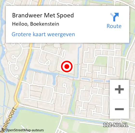 Locatie op kaart van de 112 melding: Brandweer Met Spoed Naar Heiloo, Boekenstein op 24 december 2015 20:22