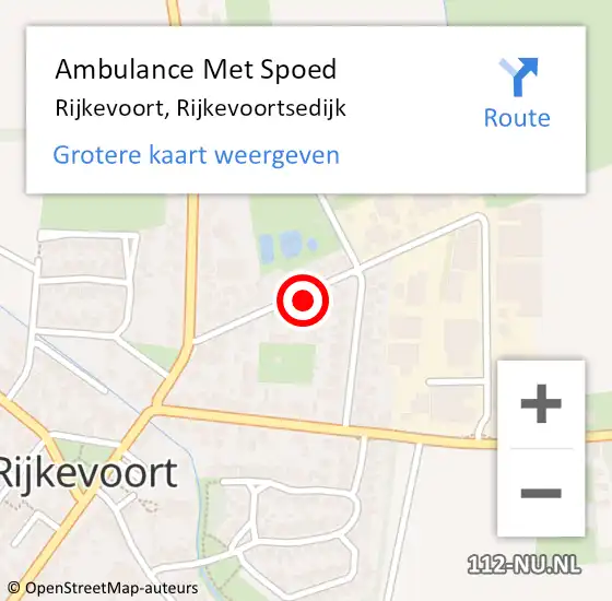 Locatie op kaart van de 112 melding: Ambulance Met Spoed Naar Rijkevoort, Rijkevoortsedijk op 25 december 2015 10:07