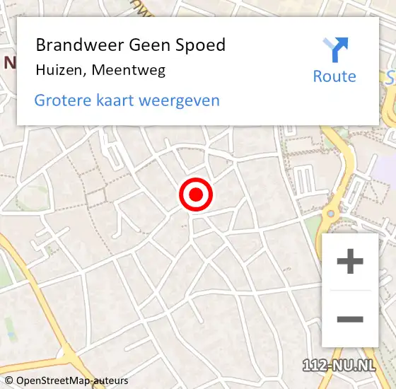 Locatie op kaart van de 112 melding: Brandweer Geen Spoed Naar Huizen, Meentweg op 25 december 2015 23:16