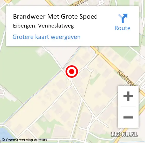 Locatie op kaart van de 112 melding: Brandweer Met Grote Spoed Naar Eibergen, Venneslatweg op 26 december 2015 11:25