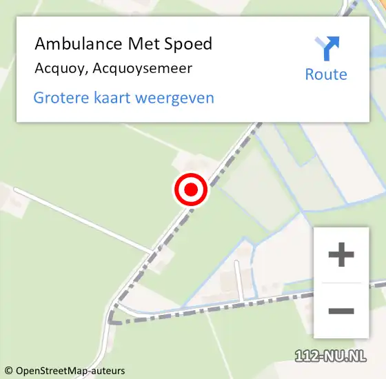 Locatie op kaart van de 112 melding: Ambulance Met Spoed Naar Acquoy, Acquoysemeer op 27 december 2015 00:40