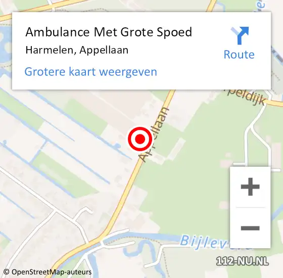 Locatie op kaart van de 112 melding: Ambulance Met Grote Spoed Naar Harmelen, Appellaan op 27 december 2015 10:57