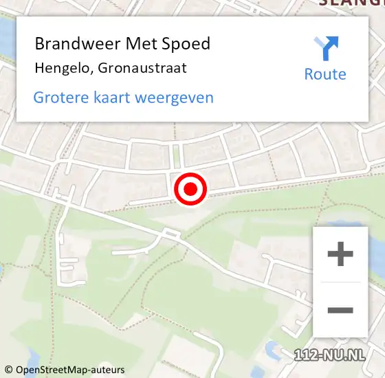 Locatie op kaart van de 112 melding: Brandweer Met Spoed Naar Hengelo, Gronaustraat op 27 december 2015 16:06