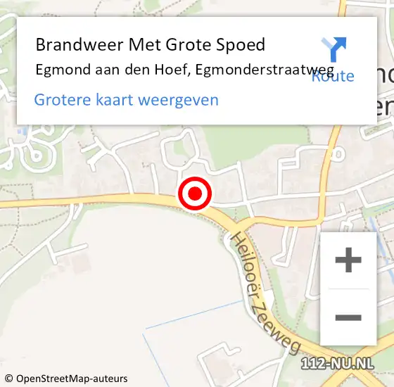 Locatie op kaart van de 112 melding: Brandweer Met Grote Spoed Naar Egmond aan den Hoef, Egmonderstraatweg op 1 december 2013 16:40