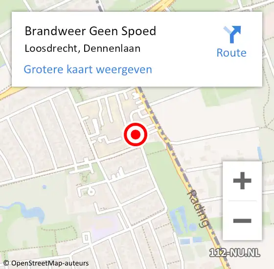 Locatie op kaart van de 112 melding: Brandweer Geen Spoed Naar Loosdrecht, Dennenlaan op 28 december 2015 11:19