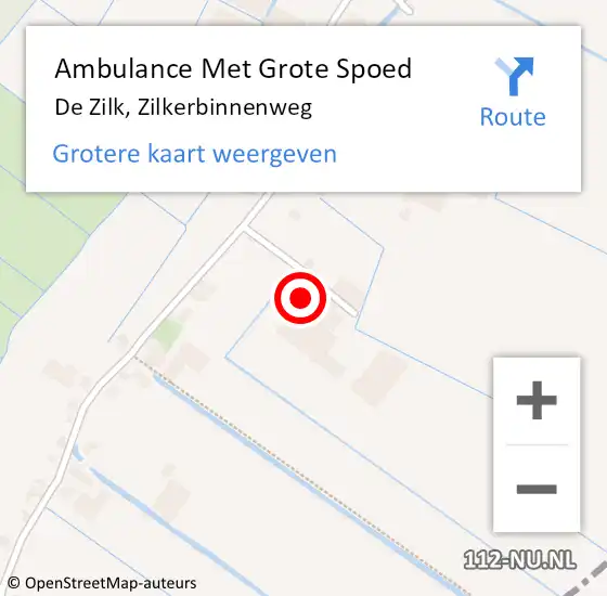 Locatie op kaart van de 112 melding: Ambulance Met Grote Spoed Naar De Zilk, Zilkerbinnenweg op 28 december 2015 18:10