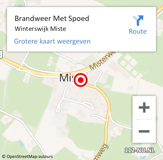 Locatie op kaart van de 112 melding: Brandweer Met Spoed Naar Winterswijk Miste op 28 december 2015 21:03