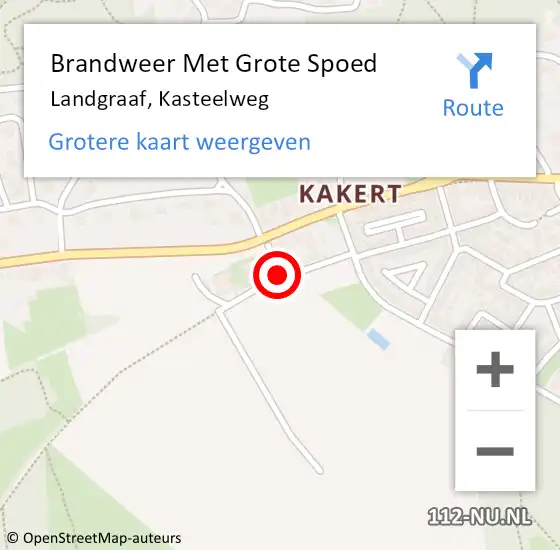 Locatie op kaart van de 112 melding: Brandweer Met Grote Spoed Naar Landgraaf, Kasteelweg op 29 december 2015 02:19