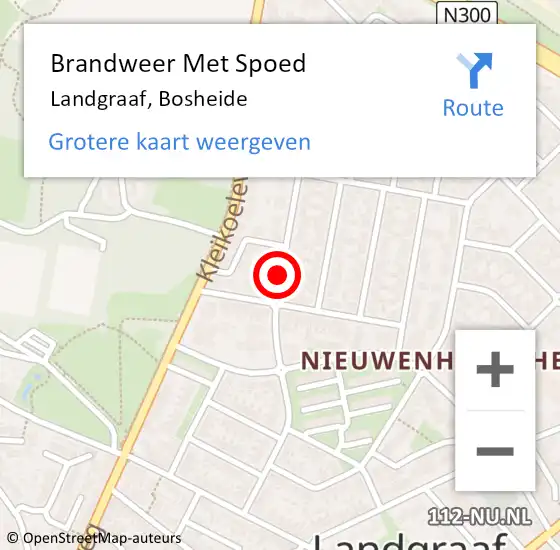 Locatie op kaart van de 112 melding: Brandweer Met Spoed Naar Landgraaf, Bosheide op 29 december 2015 23:29