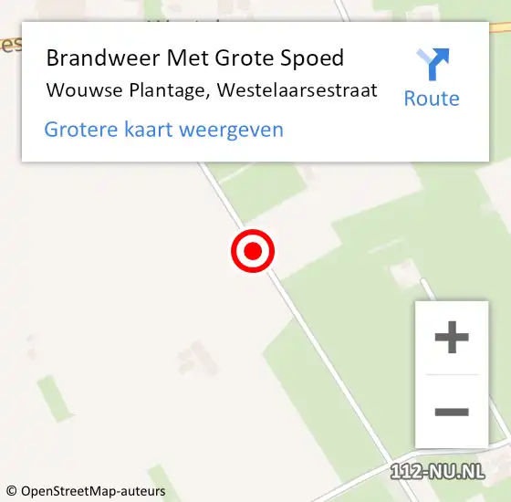 Locatie op kaart van de 112 melding: Brandweer Met Grote Spoed Naar Wouwse Plantage, Westelaarsestraat op 30 december 2015 16:57