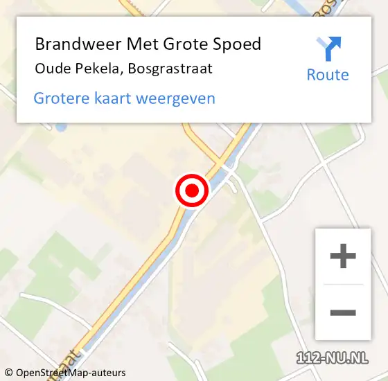 Locatie op kaart van de 112 melding: Brandweer Met Grote Spoed Naar Oude Pekela, W H Bosgrastraat op 1 december 2013 22:33