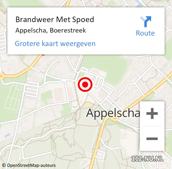 Locatie op kaart van de 112 melding: Brandweer Met Spoed Naar Appelscha, Boerestreek op 1 december 2013 22:40