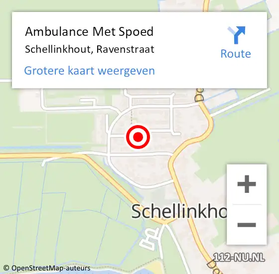 Locatie op kaart van de 112 melding: Ambulance Met Spoed Naar Schellinkhout, Ravenstraat op 30 december 2015 23:09