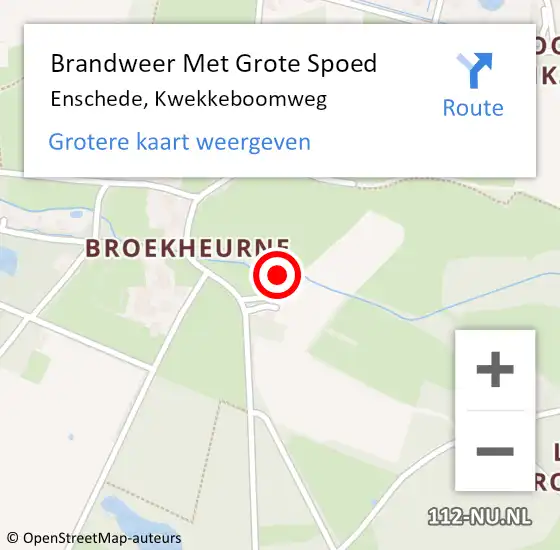Locatie op kaart van de 112 melding: Brandweer Met Grote Spoed Naar Enschede, Kwekkeboomweg op 31 december 2015 02:17