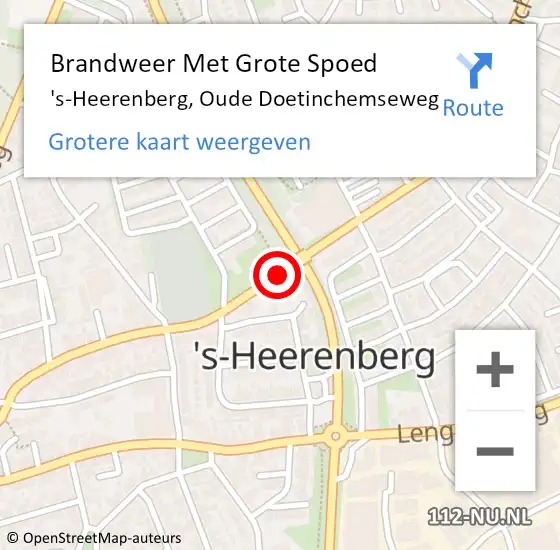 Locatie op kaart van de 112 melding: Brandweer Met Grote Spoed Naar 's-Heerenberg, Oude Doetinchemseweg op 31 december 2015 09:55