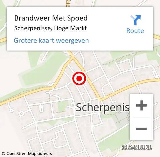 Locatie op kaart van de 112 melding: Brandweer Met Spoed Naar Scherpenisse, Hoge Markt op 31 december 2015 12:28