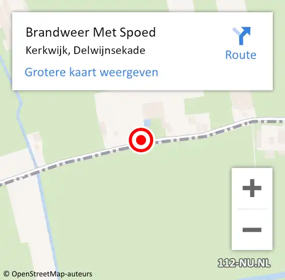 Locatie op kaart van de 112 melding: Brandweer Met Spoed Naar Kerkwijk, Delwijnsekade op 31 december 2015 15:44