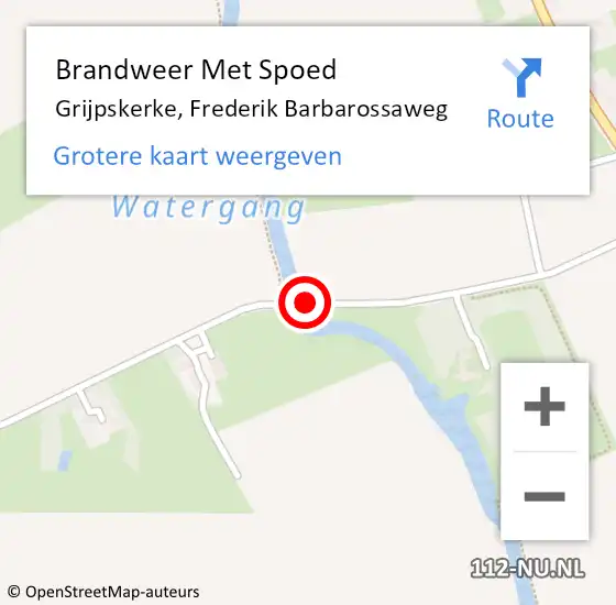 Locatie op kaart van de 112 melding: Brandweer Met Spoed Naar Grijpskerke, Frederik Barbarossaweg op 31 december 2015 16:59