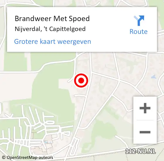 Locatie op kaart van de 112 melding: Brandweer Met Spoed Naar Nijverdal, 't Capittelgoed op 31 december 2015 18:14