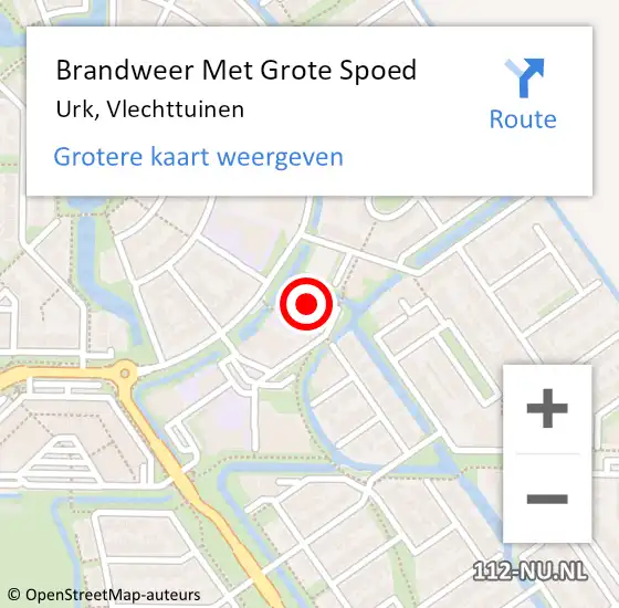 Locatie op kaart van de 112 melding: Brandweer Met Grote Spoed Naar Urk, Vlechttuinen op 31 december 2015 21:15