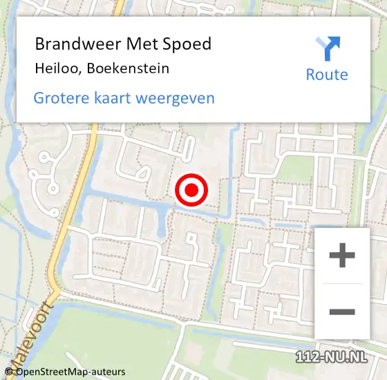 Locatie op kaart van de 112 melding: Brandweer Met Spoed Naar Heiloo, Boekenstein op 31 december 2015 21:34