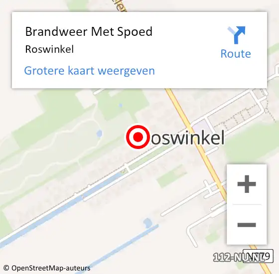 Locatie op kaart van de 112 melding: Brandweer Met Spoed Naar Roswinkel op 31 december 2015 23:31